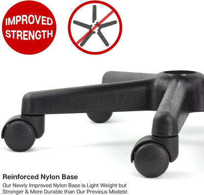 Black Adjustable Rolling Cushion Tattoo Massage Hydraulic Salon Stool with Wheels