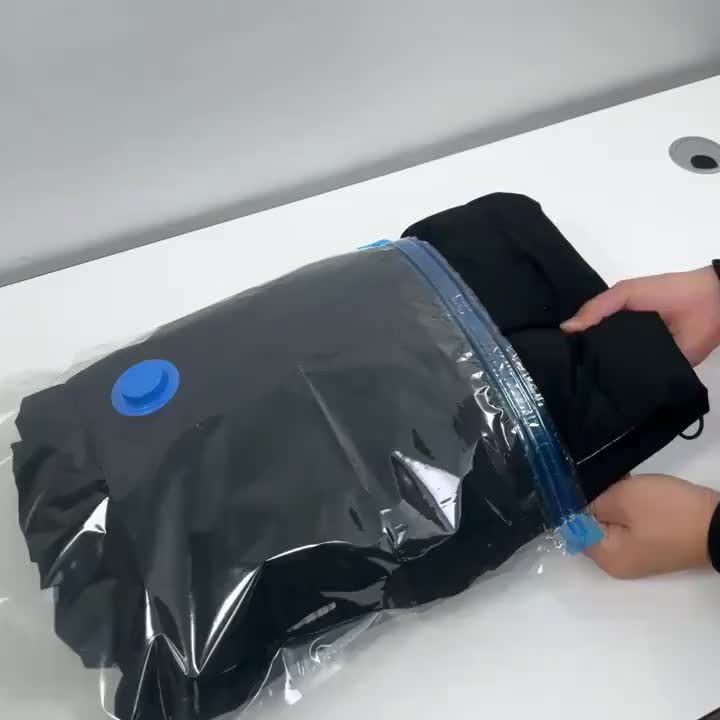 11pcs Vacuum Compression Storage Bags Set with Portable Hand Pump - Large + Medium + Small + Hand Pump - Suitable for Bedding, Clothes, Travel Essentials, Luggage Vacuum Seal Bags, Thickened Material, No Electricity Required
