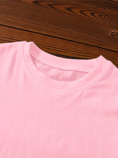 Girls' Casual Short Sleeve T-Shirt - Pink Pony Club Graphic "I'm Gonna Keep On Dancing" Single-Sided Print, Soft Polyester Blend, Comfort Fit Round Neck Top for Spring Summer Fall, Dance Gifts for Girls