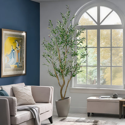 Artificial Olive Tree - 165/180/210Cm Tall Potted Faux Plant with Lifelike Trunk And Leaves | Large Indoor Outdoor Greenery for Home, Office, Living Room, Floor Fronted Door Entryway Decor Additions