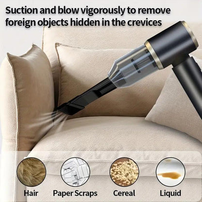 Portable Cordless Vacuum Cleaner, Mini Handheld Wireless Lightweight Air Duster Blower, Wet Dry Use Low Noise, Powerful Mutilfunctional Vacuum Cleaner for Car, Home, Kitchen, Pet Hair Cleaning