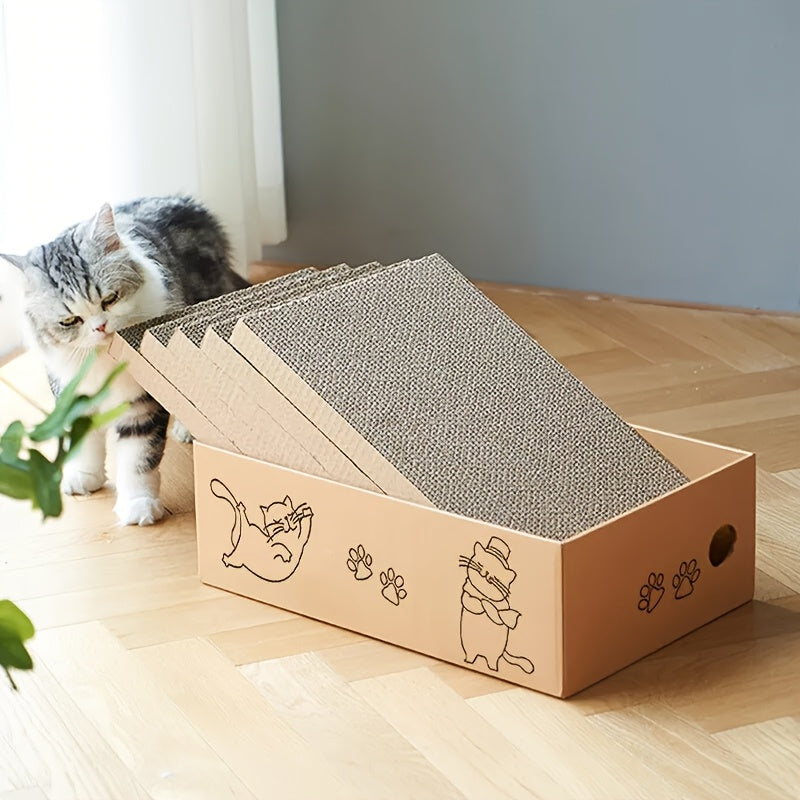 [Cardboard Cat Scratcher Pad] Corrugated Cardboard Pet Cat Kitten Scratcher Scratching Pad Sofa Board Mat