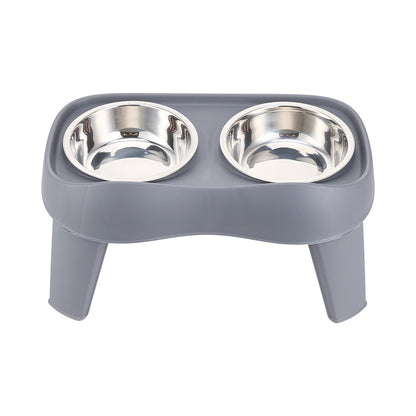 Raised Dog Feeding Station with 2 Stainless Steel Bowls – Adjustable Height Elevated Dog Bowl Stand, Non-Slip Base, Ideal for Large Dogs & Joint Support