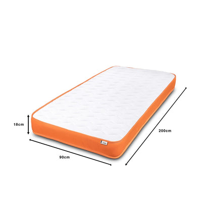 Hybrid Spring Mattress 18CM Deep Memory Foam Open Coil Kids Single Double King All Sizes UK Made BS7177