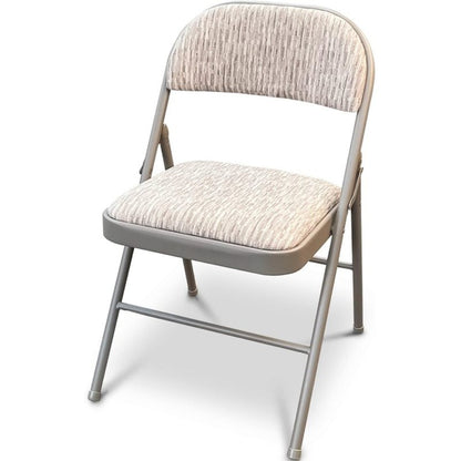 Fabric Padded Folding Chair with Heavy Duty Steel Frame & Ergonomic Backrest – Lightweight, No Assembly, Indoor & Outdoor Use for Home, Office, Garden & Events