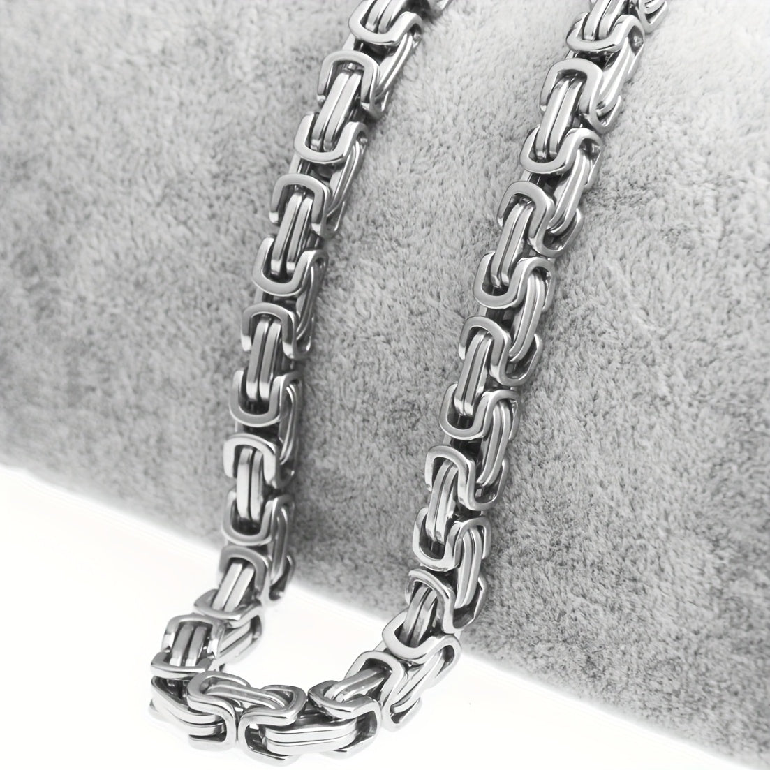 Men'S Necklace Hip Hop Chain 304 Stainless Steel Necklace Byzantine Link Chain for Men Gift