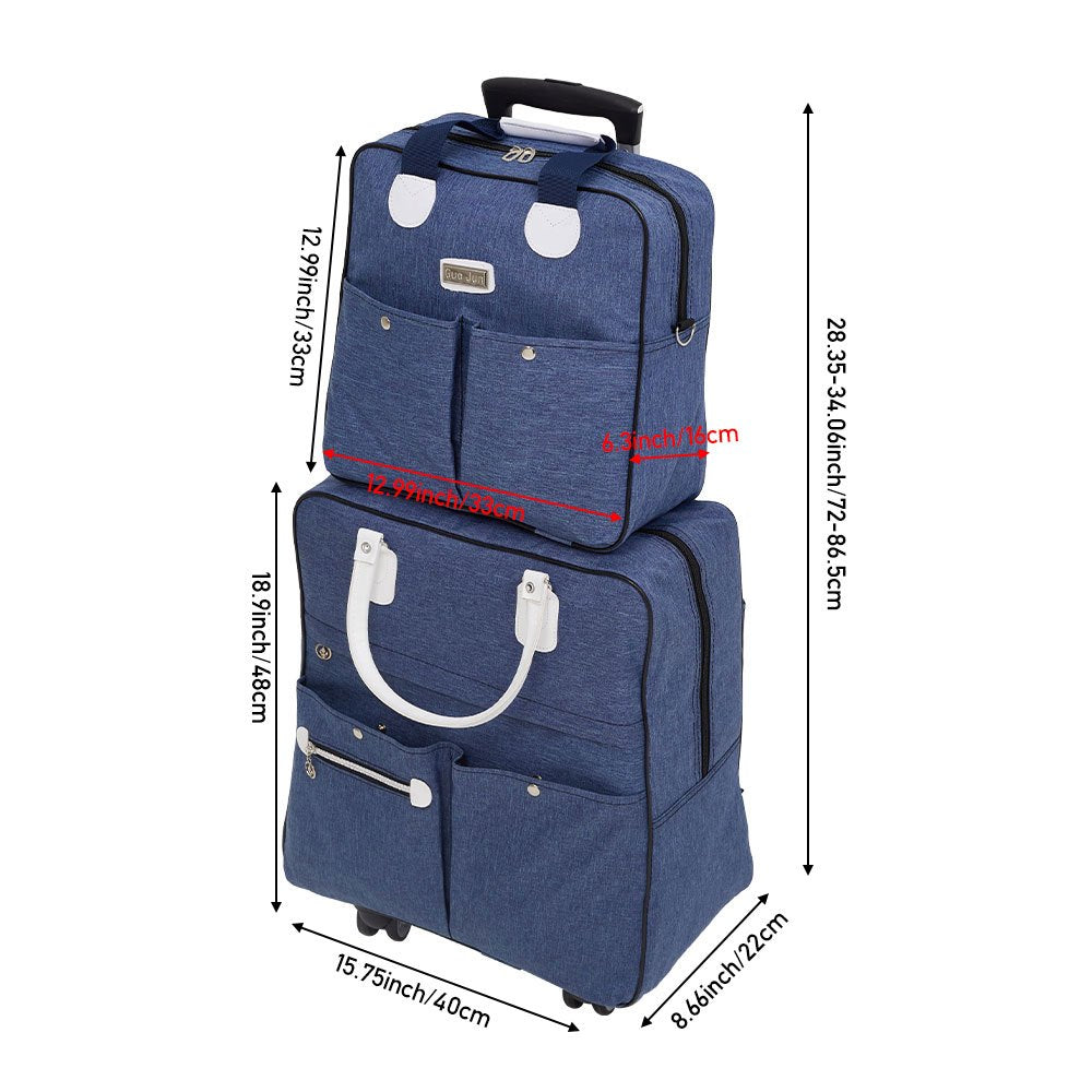 2 Piece Lightweight Rolling Luggage Set with Spinner Wheels, Suitcase Set, Spinner Luggage Set, Carry - on Suitcase and Matching Travel Bag for Business Trips, Versatile Luggage Solution for Vacation Getaways, Weekend Trips and Long - Distance Travel