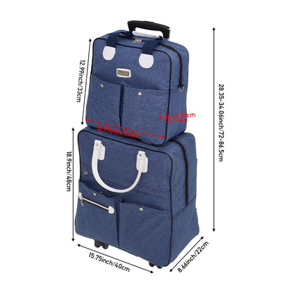 2 Piece Lightweight Rolling Luggage Set with Spinner Wheels, Suitcase Set, Spinner Luggage Set, Carry - on Suitcase and Matching Travel Bag for Business Trips, Versatile Luggage Solution for Vacation Getaways, Weekend Trips and Long - Distance Travel