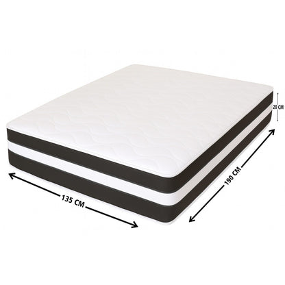 eXtreme comfort 3D Airlfow 8" Deep Micro Quilted Black and White Hybrid Mattress