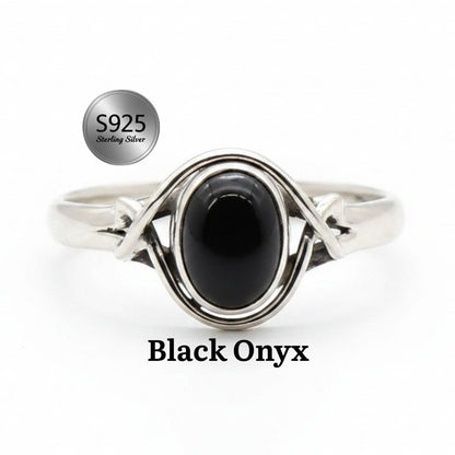 925 Sterling Silver Natural Gemstone Designer Ring~ Natural Gemstone Ring ~ Amethyst, Labradorite, Rainbow Moonstone, Carnelian, Malachite, Gift For Birthday