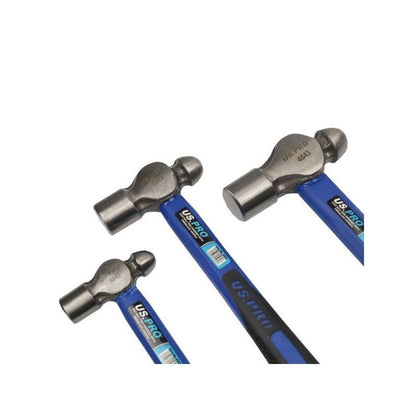 US PRO 3pcs Ball Pein Hammer Set With Fibreglass Handle 8, 16, 32oz Hammers NEW