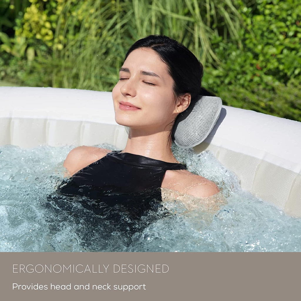 Lay-Z-Spa Padded Hot Tub Pillow Set of 2 – Adjustable Height Ergonomic Head & Neck Support with Washable Mesh | Compatible with All Lay-Z-Spa Models & Most Bathtubs