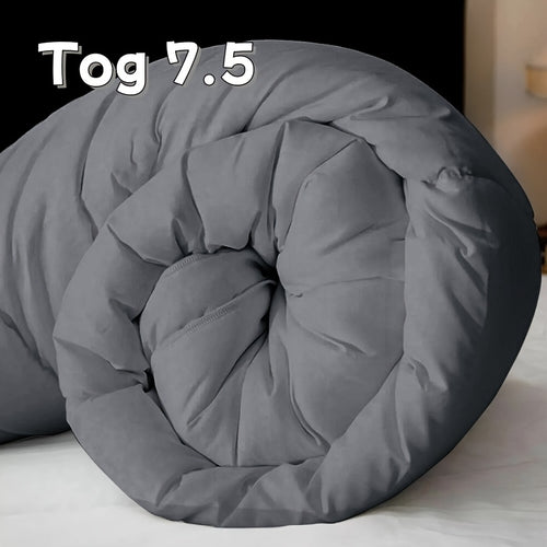 Tog 2.5 | 7.5 | 13.5 Grey All-Season Diamond Quilted Duvet Quilt Comforter | All-Season Breathable Lightweight Warm Bedding Comforte for Home Hotel