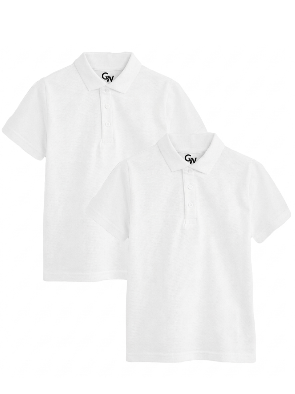 Children's White School Polo Shirts - Two Pack