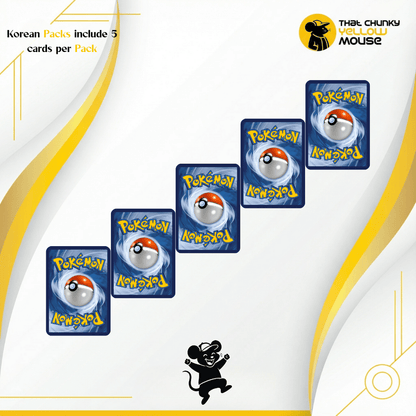 Pokemon Cards Packs X 2 Surging Sparks Korean Authentic Pokémon Booster Packs | TCYM That Chunky Yellow Mouse Import | Korean Super Electric Breaker Pokemon Cards | Korean Imported Sealed Pokémon Packets
