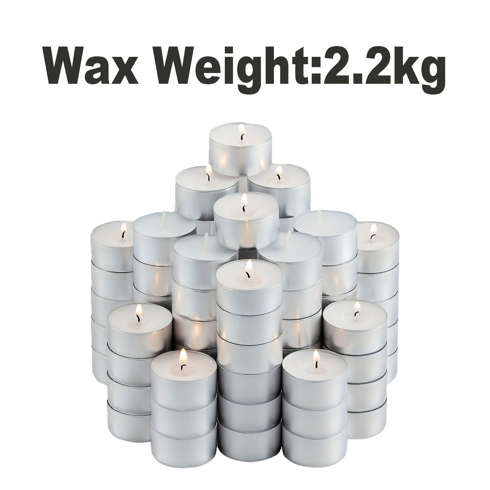 99 Packs Of 8-Hour Burning Tealight Candles, Unscented White Long-Lasting Wick Candles, Suitable for Holiday Decorations, Parties, And Home Decorations Graduation Season Gifts