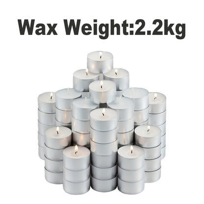 99 Packs Of 8-Hour Burning Tealight Candles, Unscented White Long-Lasting Wick Candles, Suitable for Holiday Decorations, Parties, And Home Decorations Graduation Season Gifts