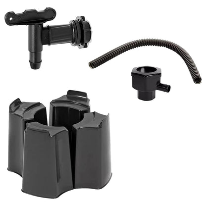 100 Litre Black Slimline Water Butt Rainwater Barrel With Stand, Kit & Diverter