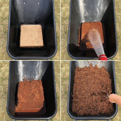80 Liters of Coco Coir Compost Blocks/Bricks | Natural Peat-Free Growing Medium/Potting Soil