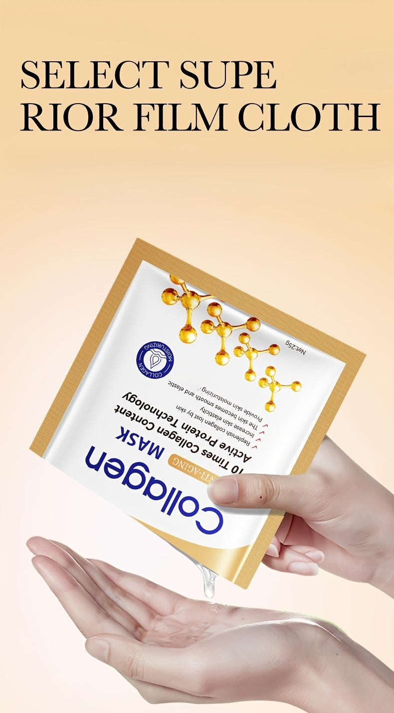 Collagen Facial Mask Moisturizing, Skincare, Make Skin Younger-looking, Firming, Brightening, Hydrating, Four Seasons Hydrating Mask, Skin Care, Cosmetics