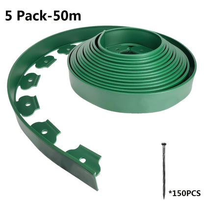 10-50m Garden Isolation Strips, Garden Edge Decorative Border Landscape Strips Ground Stakes, Edge High-piled Stakes for No-dig Garden Boundaries, Lawn Edge Fences, Suitable for Flower Beds And Grasslands