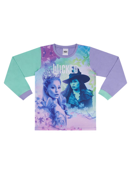 Wicked, Glinda And Elphaba Long Sleeved Pyjama Set, Multicolor, Stocking filler xmas gift