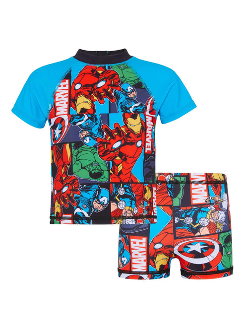 Avengers 2pcs Boys Swim Suit - Hulk, Iron Man, Captain America, Thor 2-10 Yrs