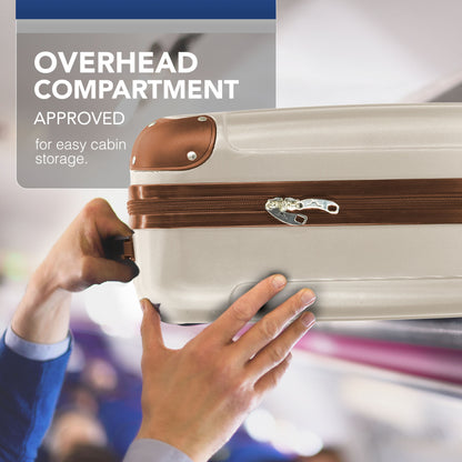 LUGG Skywander 15 Inch (45x34x20cm) Lightweight Underseat Cabin Bag EasyJet Approved Carry-On Suitcase, Durable ABS Hard Shell, Smooth Double Spinner Wheels, Water Resistant & Compact Travel Luggage (45x34x20cm)