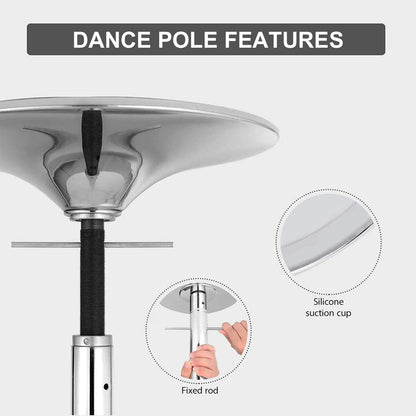 GartistGo Adjustable Height Reinforced Rotating Dance Fitness Pole