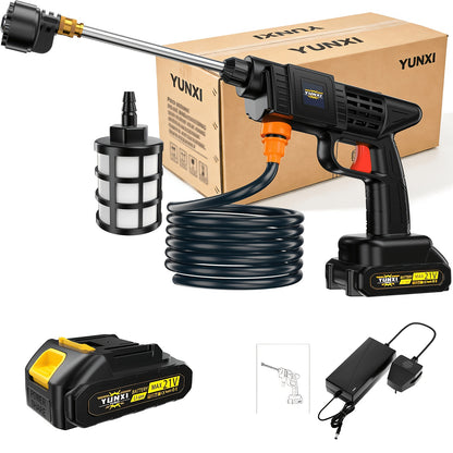 High Pressure Water Gun, Powerful Cleaning Tool for And Gardens, Portable Wireless Electric Cleaning Tool, Ergonomic Design, Durable Plastic, Portable High-Pressure Cleaning Machine for Car/ Fence/ Floor Cleaning And Watering, Is a Great Gift