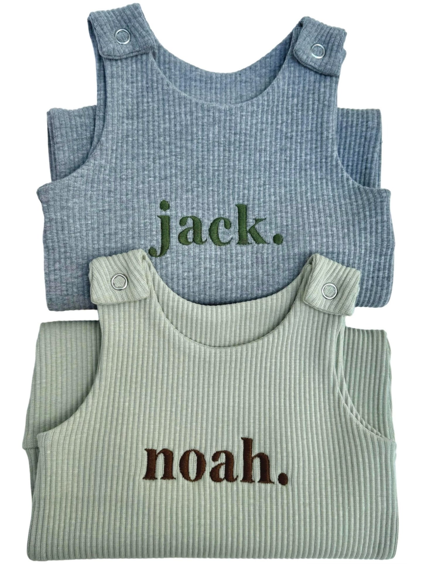 Soft Cotton Baby Dungarees, Personalised or Plain, Embroidered, 9 Colours, From Newborn to 3 Years - Ideal Baby Shower Gifts, Personalised Baby Gifts, Baby Clothes, New Baby Gifts