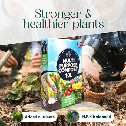 Pelle & Sol 10/20/40/50/60Ltr Multi Purpose Compost - Compost for Outdoor Plants & Soil for Plants Indoors - Potting Soil for Pots Plants Outdoor - All Purpose Nutrient Rich Fertiliser, Houseplant Potting Mix