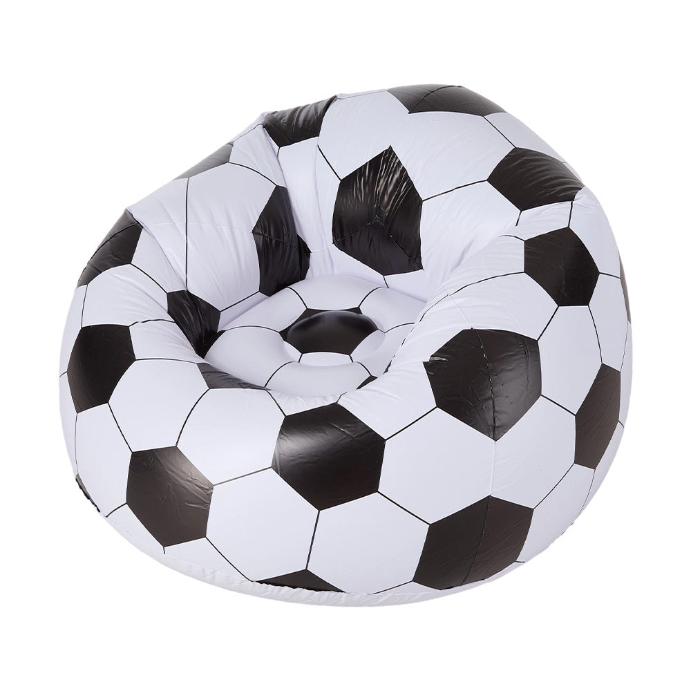 Multicoloured Spherical Outdoor Inflatable Sofa in PVC Material. Lightweight and Portable Home Sofa with Manual Air Pump. Suitable for Living Rooms, Patios, Camping, and Gardens.