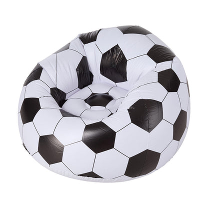 Multicoloured Spherical Outdoor Inflatable Sofa in PVC Material. Lightweight and Portable Home Sofa with Manual Air Pump. Suitable for Living Rooms, Patios, Camping, and Gardens.