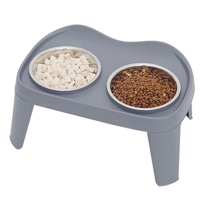 Raised Dog Feeding Station with 2 Stainless Steel Bowls – Adjustable Height Elevated Dog Bowl Stand, Non-Slip Base, Ideal for Large Dogs & Joint Support