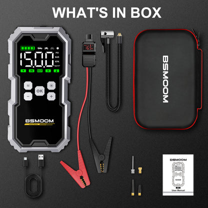 12V Car Jump Starter 9000A Peak Auto Battery Booster Pack Power Bank 21800mAh/26800mAh, Jump Box With LED Light LCD Screen (Up To All Gas Or 10, 0L Diesel Engine)