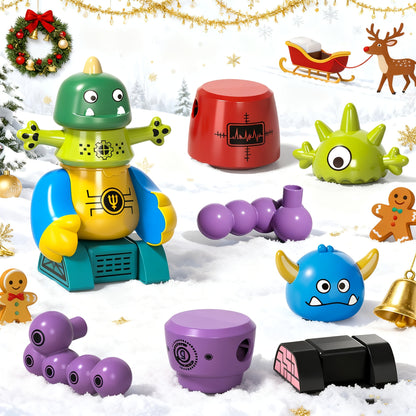 33pcs/ 35pcs Magnetic Monster Robot Construction Set with Storage Box, 35pcs for 5 Monster STEM Play Game, Fun Toy Doll for Children Aged 3 And Up, Birthday And Holiday Presents