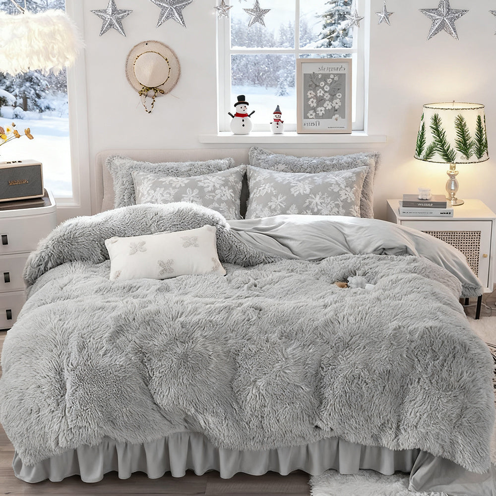 Plush Fleece Duvet Cover Set – Single to Super King