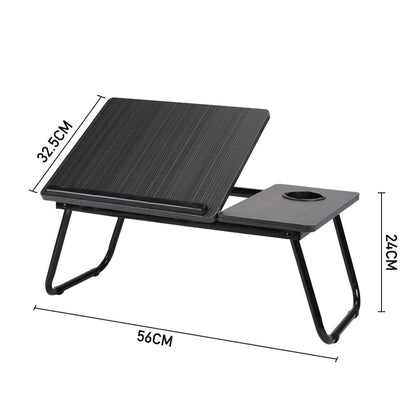 Foldable Laptop Desk Bed Tray with Adjustable Tilting Board – Portable Sofa Bed Table, Breakfast Tray, Writing & Reading Desk for Home Office