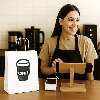 Kraft Paper Bags with Handles 100 Pack – Brown Gift Bags for Parties, Weddings, Retail, Christmas & Everyday Gift Wrapping