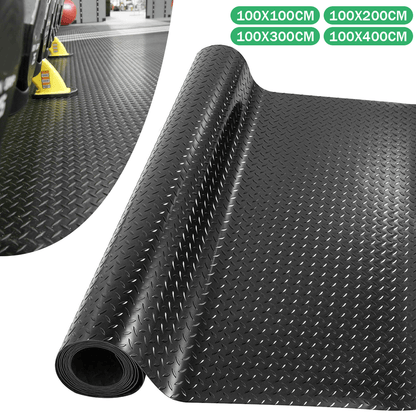 1/2/3/4 Square Meters of Rubber Floor Mats, Garage Floor Mats, 3MM Thick Leaf-Patterned Anti-Slip Rubber Floor Mats, Multi-Functional Rubber Floor Mats