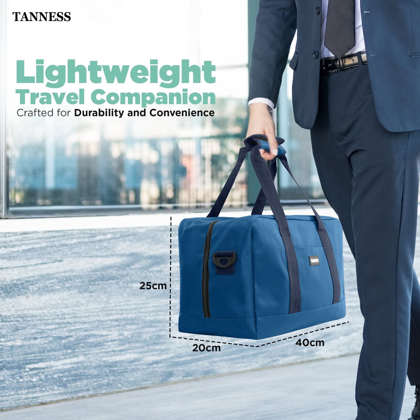 Tanness Ryanair 40x20x25 Cabin Bags with Adjustable Shoulder Strap | 40x20x25 Cabin Bag Holdall Bag, Travel Bag, Under Seat Cabin Bag | Hand Luggage Bag Carry On Bag | Cabin Suitcase Bags