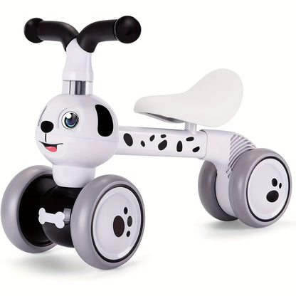 Dog Balance Bike for Boys & Girls, Toddler Ride-On Toy, No Pedal 4 Wheels Training Bike, Birthday Gift, Indoor Outdoor Walker Bike