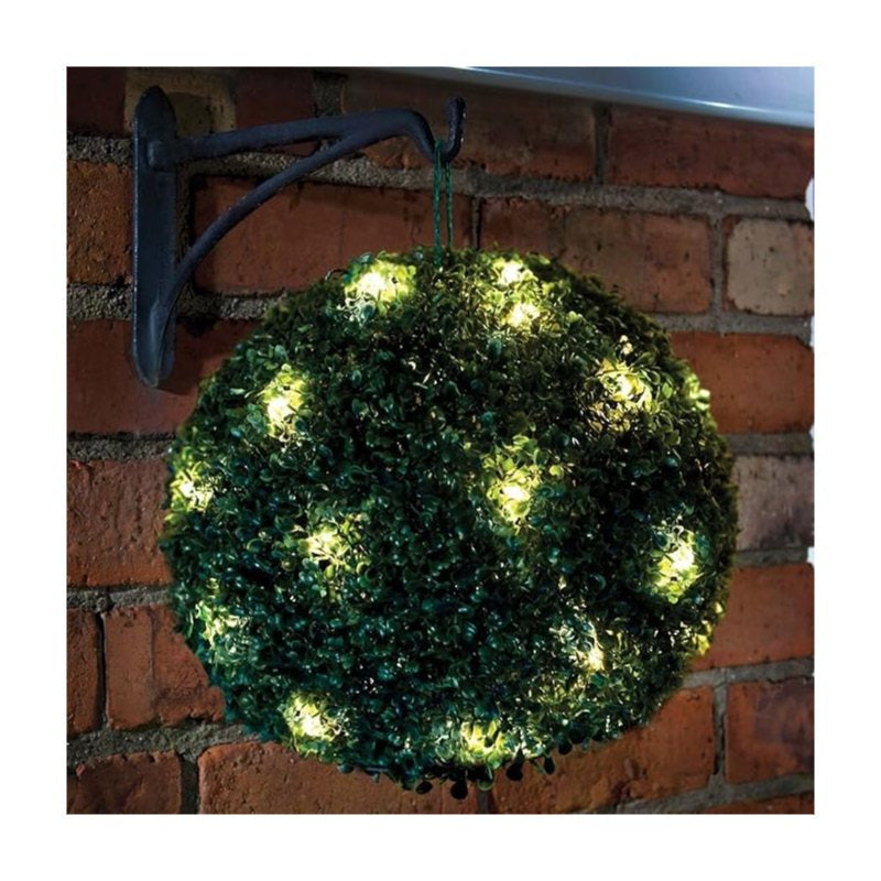 Solalite® 1Pack/4Pack Solar Topiary Balls – 28cm Round Artificial Ball Plants Outdoor with 20 Solar Led Lights, Garden Hanging Balls Sphere Decorative For Wedding, Christmas, Backyard, Balcony, Garden Decor