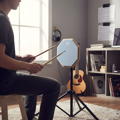 7.87-inch Mute Drum Practice Pad Set with Drum Pad and Portable Bag, Suitable for Drummers' Rehearsals and Beginner Practice