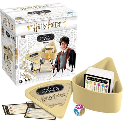 Wizard Trivial pursuit Travel Game Volume 1, Fantasy Movie Quiz Game with 600 Questions, Portable Party Game for 2+ Players