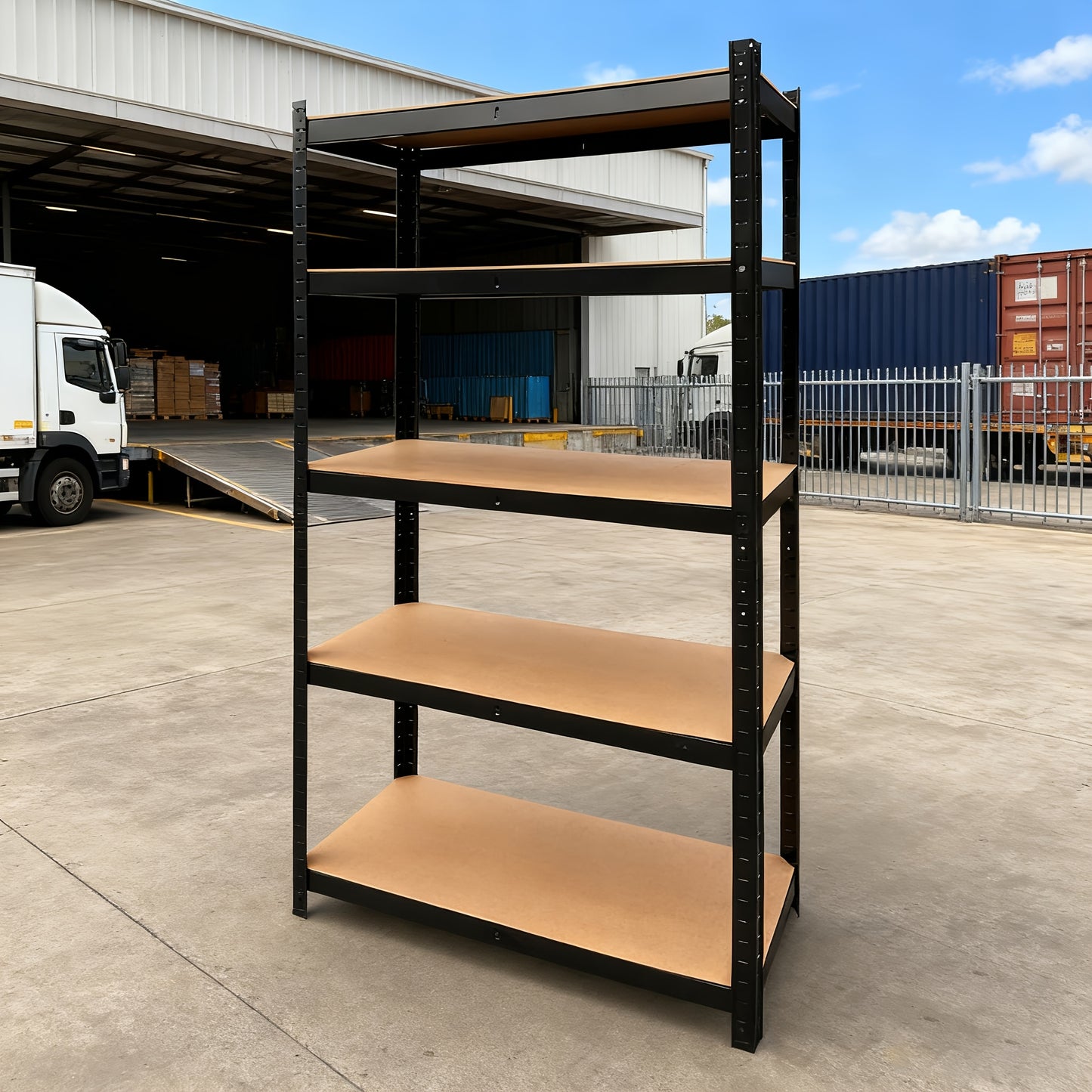 5-tier Heavy-duty Racking, Bolt-free Industrial Racking, Adjustable Metal Storage Rack, Maximum Load Capacity Up to 875kg, Store Display Rack for Home, Garage, Shed, Warehouse, Office, Basement, 150/180cm, Utility Racks