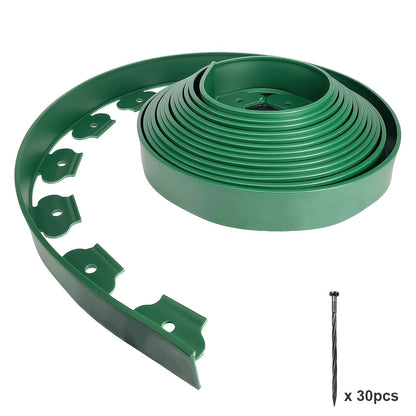 10-50m Garden Isolation Strips, Garden Edge Decorative Border Landscape Strips Ground Stakes, Edge High-piled Stakes for No-dig Garden Boundaries, Lawn Edge Fences, Suitable for Flower Beds And Grasslands