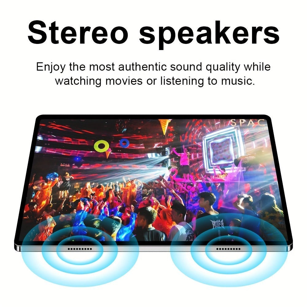 UXD A5 Android 15 Tablet 10.1 Inch 512GB ROM 16GB RAM LTE WiFi 6000mAh with Keyboard Mouse Stylus Case – 1TB Expandable HD Display Purple Grey Blue
