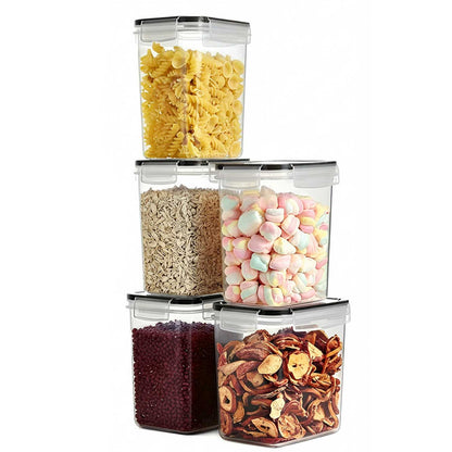 AEX Airtight Food Storage Containers – BPA-Free Plastic Food Storage Containers with 4-Way Lock Lids, Leakproof Dry Food Storage for Cereal, Flour, Sugar & Pasta Stackable Pantry Containers Set Options